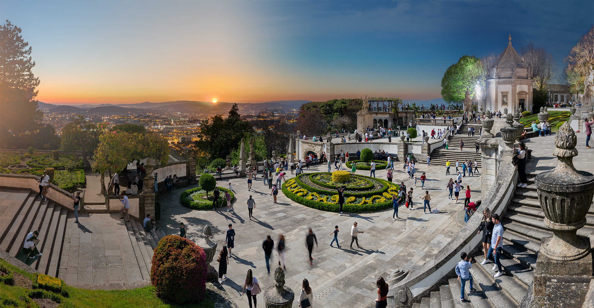Timelapse Bom Jesus Do Monte, Braga, Portugal, April 2022